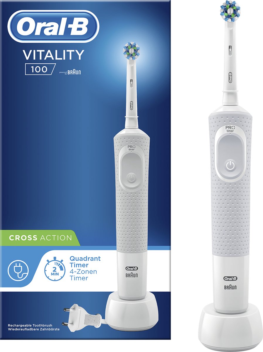 Afbeelding van Oral-B Vitality 100 White CrossAction - Elektrische Tandenborstel - Powered By Braun