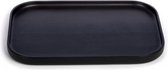 XLBoom - NERO rechthoekig dienblad Extra Small - Zwart rubberhout - 16.5x11.5xh2cm