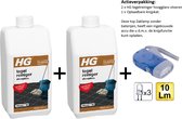 HG tegelreiniger streeploos (product 18) - 2 stuks + Zaklamp/Knijpkat