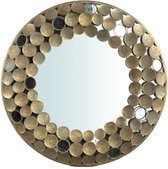 Spiegel - Spiegels - Wandspiegel - Industriële Spiegel - Spiegel Rond - Goud - 70 cm breed