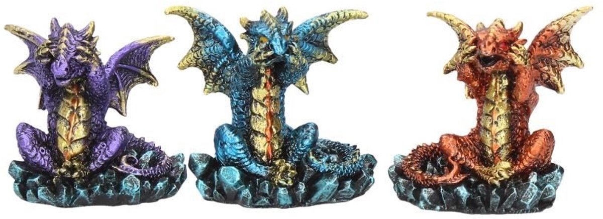 Nemesis Now - Three Wise Dragons (Set of 3) Beeldjes/figuren - Draak - Multicolours