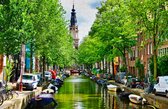 Boten in Amsterdams Kanaal - Moeilijke Puzzel 1000 stukjes | Amsterdam - Nederland