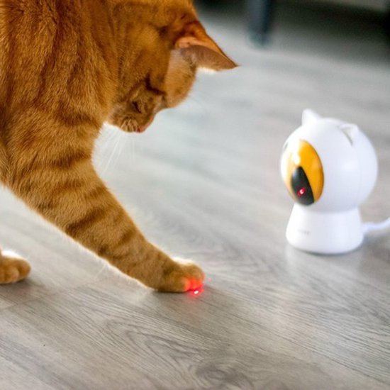 Pettadore Play Red Dot - Laser Kattenspeeltjes - Autoplay en via Bluetooth Handmatig in App - Kattenspeelgoed - Laserpen