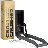 Jayli Blikjespers - Flessenopener - Flessenpers - Can Crusher - 33 cl - 50 cl - Zwart - Metaal