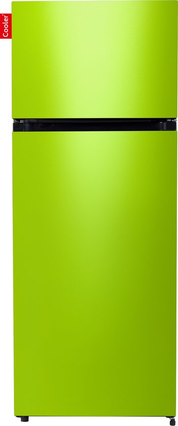 Koelkast: COOLER MEDIUM-FLGRE Combi Top Koelkast, F, 164+41l, Light Green Gloss Front, van het merk Cooler