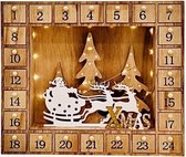 S&L Luxe Kerst Adventskalender 2021 - Adventkalender box met LED - Hout led versiering (zie foto) - Kerst