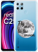 Realme C25Y Hoesje Fly me to the Moon - Designed by Cazy