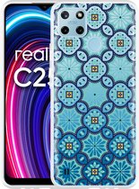Realme C25Y Hoesje Mandala Patroon - Designed by Cazy