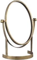 Luxe Spiegel - Industriële Spiegel - Staande Spiegel - Spiegel Rond - Spiegels - Goud - Brons - 35 cm hoog