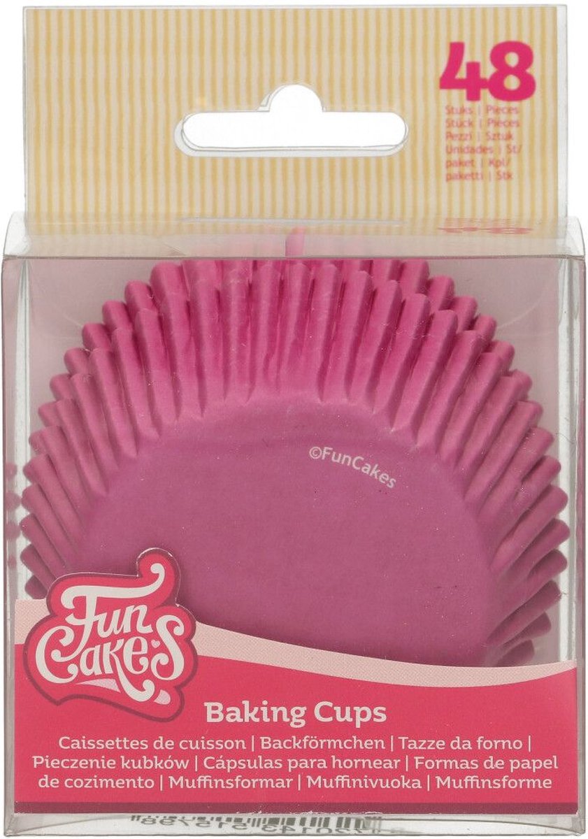 FunCakes - Cupcakevormpjes - Roze - pk/48