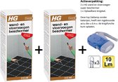 HG wand en vloervoegen beschermer - 2 stuks + Zaklamp/Knijpkat