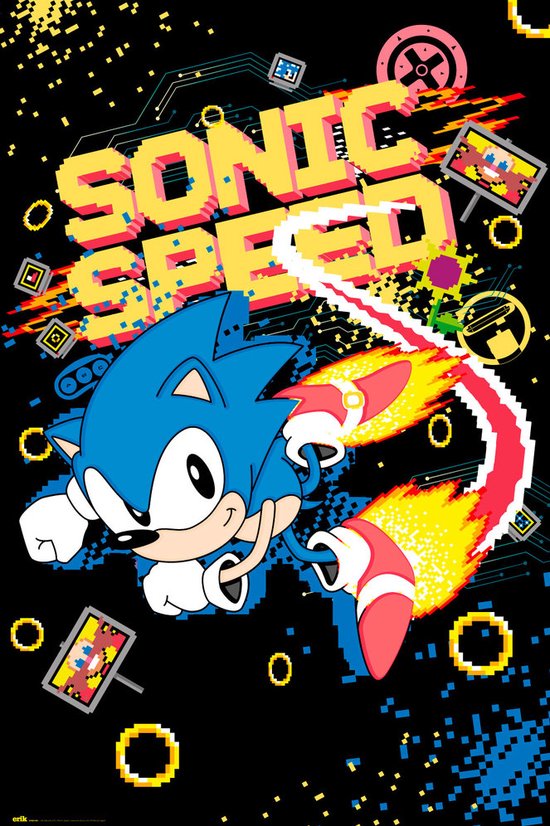 Hole in the Wall Sonic the Hedgehog Maxi Poster -Sonic Speed (Diversen) Nieuw