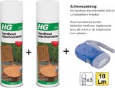 HG hardhout kleurhersteller 500 ml	- 2 stuks + Zaklamp/Knijpkat
