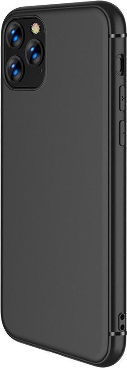 Hoesje Geschikt voor iPhone 11 Pro - Zwart Siliconen Case