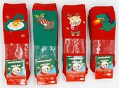 Kerstsokken Unisex Kindersokken Warme Wintersokken 4 paar Kerstcadeau maat 34-38