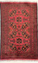 Tafelkleed - - Afghaanse tapijt - vloerkleed -  080 x 123 cm - handgeknoopt - 100% wol – handgesponnen wol - plantaardige verfstoffen