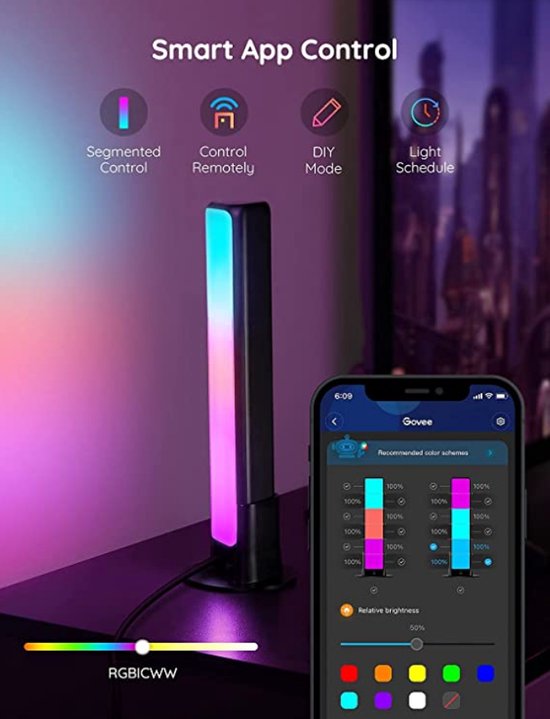 Barres lumines intelligentes Govee, lumières LED Rwanda
