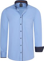 Rusty Neal - Heren Overhemd - Regular Fit - Stretch- 11027 - Blauw