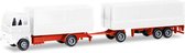 Herpa MiniKit: Ford Transconti Planen-Hängerzug, weiß