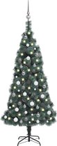 Huis en Tuin Depot Kunstkerstboom Met Led'S En Kerstballen 150 Cm Pvc En Pe Groen