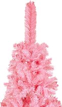 Huis en Tuin Depot Kerstboom Met Led'S En Kerstballen Smal 240 Cm Roze