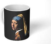 Mok - Koffiemok - Meisje met de parel - Vermeer - Bloemen - Mokken - 350 ML - Beker - Koffiemokken - Theemok