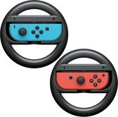 A&K Joy Con Controller Stuur Grip Set (2 stuks) | Geschikt voor Nintendo Switch - OLED - 2021 | Zwart