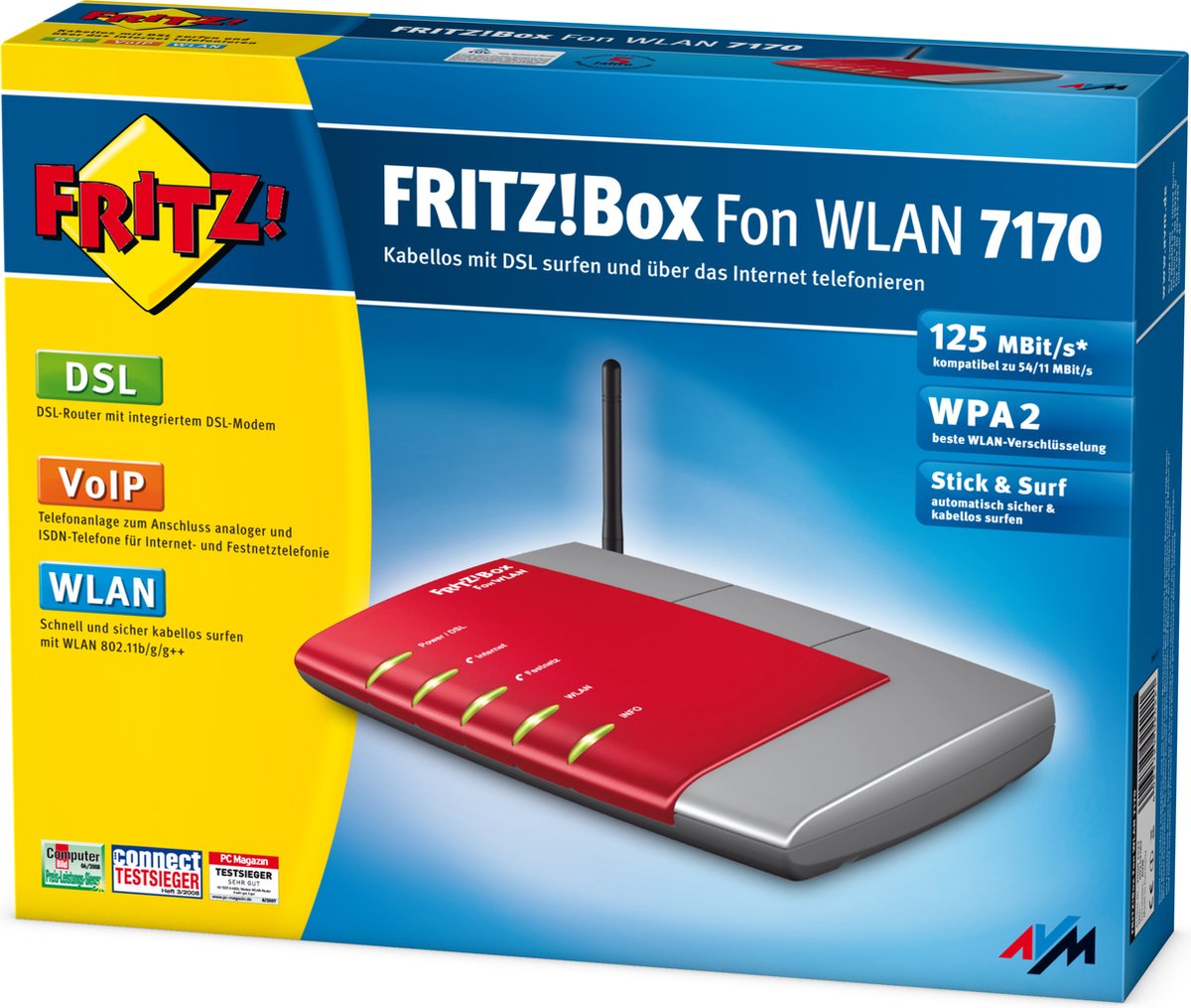 AVM FRITZBOX FON WLAN 7170 Router kompatibles Ersatz Netzteil