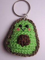 Sleutelhanger Avocado - Gehaakt - Kado - Geschenk - Tassenhanger