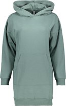 Jacqueline de Yong Jurk Jdyparis Life L/s Hood Sweat Dress 15244197 Sagebrush Green Dames Maat - L