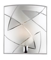 ASARI wall lamp E27 1x60W Chroom + Wit glas