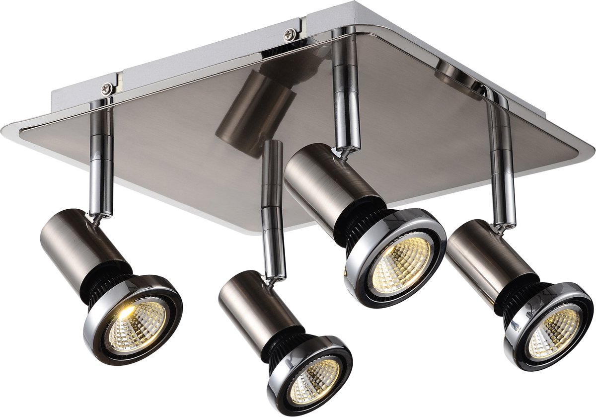 Fantasia Xzibit Spot 4Xgu10 5W Led Incl.Satin Chroom/Chroom