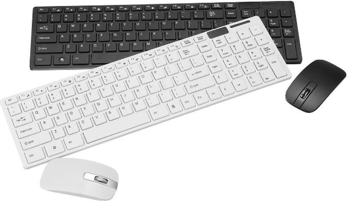 Draadloos toetsenbord incl. muis K-06 - Qwerty Draadloos toetsenbord - Draadloos muis - Draadloos - iPad toetsenbord - Android toetsenbord - Wit