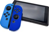 Siliconen Joy-Con Controller Hoesjes | Beschermhoes Skin | Geschikt voor Nintendo Switch & Lite | Softcover Case | Grip | Blauw/Lichtblauw