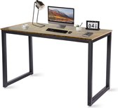 Bureau | Computertafel | Industrieel | Tafelblad | Hout | Vintage | 120 x 60 x 75 Cm | Metalen  Frame | Rustiek Bruin