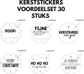 Cadeaustickerset Kerst | 30 wensstickers Kerst | Kerst stickers voordeelset | Stickers Kerst | Merry christmas | Kerstkado voor jou | Jij verdient een speciaal kerstkado | rond 40mm | invulst