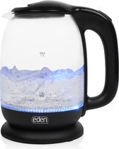 Eden ED-7004 Glazen waterkoker - 1.7L - Zwart - Led verlichting