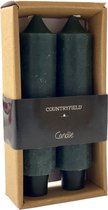 Set van 2 kaarsen Countryfield 15,5cm | Donkergroen
