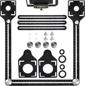 Multi Opvouwbare Hoeklininaal Hoekmeter Met Waterpas - Verstelbare Multi Hoek Meter Liniaal Haak Sjabloon- Meetgereedschap Aftekenhulp Met Boorgat Tegelgat Zoeker Locator - Meetger