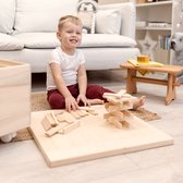 Holtaz® - Houten Blokken voor Kinderen Bouwblokken - Houten Speelgoed Set blokken voor Kinderen -  Houten Plank voor het Stapelen van Bouwblokken voor Kinderen