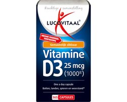 Lucovitaal Vitamine D3 25 microgram Voedingssupplement - 365 capsules