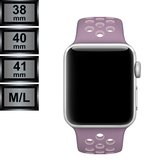 RipaWare Sport Watch bandje - Compatible met Apple - Silicone - 38, 40, 41mm - M/L - paars / zacht roze