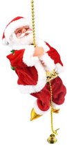Kerstdecoratie - Klimmende Kerstman - Kerstversiering - Ketting - Muziek - Jingle Bells - Bewegende Decoratie - Kerstsfeer