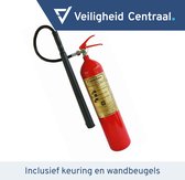 CO2 brandblusser 5 kilo - Geleverd met keuringssticker en wandbeugel - A-kwaliteit