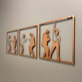 Bronzen Metalen wanddecoratie Pulp Fiction Brons - 111x37 cm