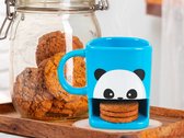 I-total Cookie Mug Panda 250 Ml 8 X 10 Cm Céramique Bleu Clair