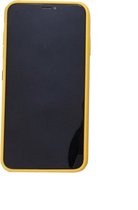 2-in-1 Massuzi iPhone X & Xs - Silicone Hoesje Case Geel (1 stuk) + Gratis Glass Screenprotector (1 stuk) - Tempered Glass Screenprotector - Yellow Siliconen Backcover Case