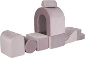 Misioo Foam playground | Castle | Speelblokken | Velvet Roze | Speeltuin Foam | Excl Ballenbak