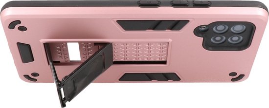 Étui Samsung Galaxy A42 5G - Étui rigide Tough Armor - Étui pour téléphone avec fonction de support - Couverture arrière Bestcases - Rose