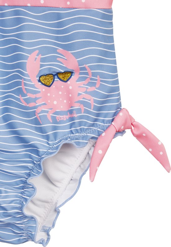 Playshoes - UV-badpak voor meisjes - Krab - Roze/Lichtblauw - maat 74-80cm